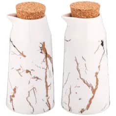 Бутылка Набор для масла и уксуса Fantasy 2 бутылки*200мл, 14*6,5 см, белый - изображение 1