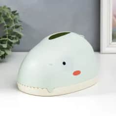 Салфетницы Шкатулка для салфеток Динозавр 12х12х21 см, св.-зелёная, пластик. 7503778 - изображение 2