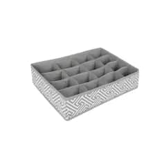 Органайзеры Органайзер для белья Орнамент 16 ячеек Д350 Ш270 В90, серый - изображение 1