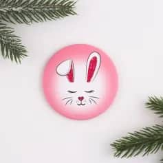 Зеркало Зеркало карманное Зайка, диам.7 см - изображение 2