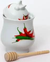 Емкости для сервировки Баночка для мёда с ложкой PARTY TIME Чили (арт. 102-05079) - изображение 1