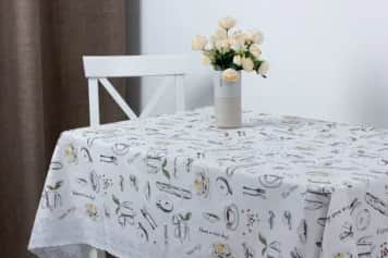 Скатерти, салфетки Скатерть рулонная Meiwa F-288 AZ WHBE 122х152 см бел.беж. - изображение 1