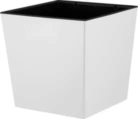 Кашпо, горшки цветочные Горшок для цветов London. CUBE 19,4 л 250х250х470 мм, c дренажной вставкой, белоснежный жасмин (арт. IG780310048) - изображение 1