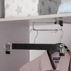 Вешалки и плечики Вешалка для брюк и юбок с зажимами 34x1,2x12,5 см, темное дерево, лотос 5257272 - изображение 1