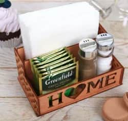 Салфетницы Подставка для салфеток и специй Home, 16,2х9,5х7,3 см 4187832 - изображение 2