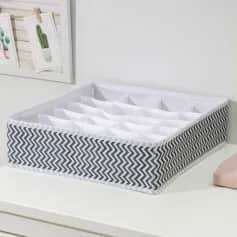 Органайзеры Органайзер для белья 24 ячейки 32х32х10 см Симетро, цвет синий 7425308 - изображение 1
