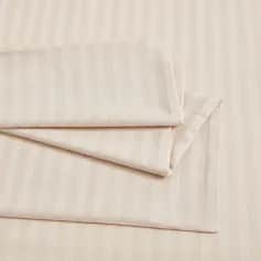 Простынь Простынь 240*260 Arya Полосатый Сатин 2 Сп. Otel Бежевый - изображение 1