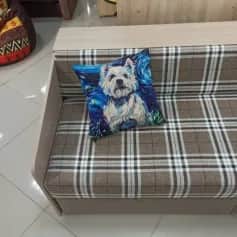 Подушки, наволочки декоративные ПОДУШКА ДЕКОРАТИВНАЯ СОБАКИ ВАН ГОГ, ТЕРЬЕР ТКАНЬ: ВЕЛЮРПОПЛИН, РАЗМЕР 40*40, МОЛНИЯ, ВНУТРЕННИЙ ЧЕХОЛ СОСТАВ: 1 СТОРОНА ПОЛИЭСТЕР 80%, ХЛОПОК 20%, 2 СТОРОНА ХЛОПОК 100%, АРТ.0258 - изображение 2