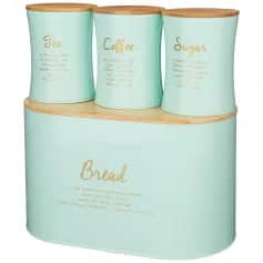 Хлебница Хлебница Agness Meadow 34*18*20 см с 3-мя банками 11*14 см, мятн. (арт. 790-245) - изображение 1