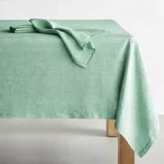 Скатерти, салфетки СКАТЕРТЬ ЛЕН (МЕНТОЛОВЫЙ) ЕВРОУГОЛОК ,137*220, ПАКЕТ, ФЛАЕР, АРТ.01036 - изображение 1
