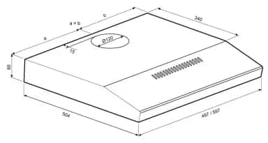 Вытяжка KRONA JESSICA SLIM 500 INOX PUSH BUTTON; вытяжка кухонная 500мм - изображение 2