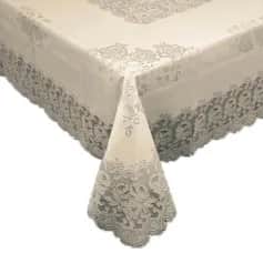 Скатерти, салфетки Скатерть готовая Ажурная Victoria прям. 140х200 см., беж. - изображение 1