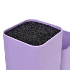 Держатели, подставки Подставка для ножей с двумя отделениями 10x10x23+10x10х17см, цвет Лиловый (пластик) (арт. 2872) - изображение 4