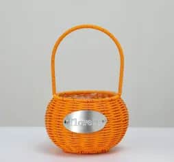 Корзинка декоративная Корзина из ротанга 15*12 см, апельсиновая 5511915 - изображение 1