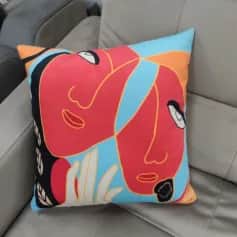 Подушки, наволочки декоративные ПОДУШКА ДЕКОРАТИВНАЯ ДЛЯ ЛЮБОВЬ ПИКАССО, ТКАНЬ: ВЕЛЮРПОПЛИН, РАЗМЕР 40*40, МОЛНИЯ, ВНУТРЕННИЙ ЧЕХОЛ СОСТАВ: 1 СТОРОНА ПОЛИЭСТЕР 80%, ХЛОПОК 20%, 2 СТОРОНА ХЛОПОК 100%, АРТ.6093 - изображение 2