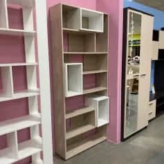 Стеллаж КВАДРО-4 (ЯСЕНЬ СВЕТЛЫЙБЕЛЫЙ ШАГРЕНЬ) - изображение 3