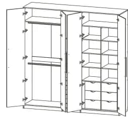 Шкаф для одежды и белья РУМЕР-2 - изображение 3