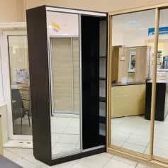 Шкаф для одежды и белья МАРК (УГЛОВОЙ правый); шкаф-купе 2 дв. 1200*900*2300, (с зеркалом, без ящиков) - изображение 4