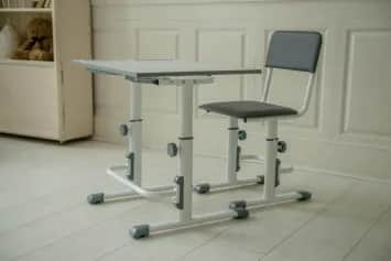 Стол компьютерныйписьменный Растущая парта-трансформер Plini kids Simple M1 75*55 см, белый-серый - изображение 2