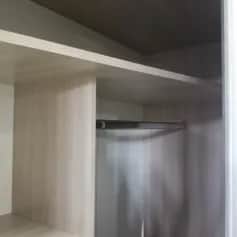 Шкаф для одежды и белья МАРК (УГЛОВОЙ правый); шкаф-купе 2 дв. 1200*900*2300, (с зеркалом, без ящиков) - изображение 4