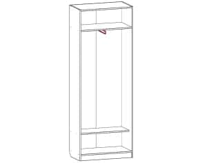 Шкаф для одежды и белья АРТУР; шкаф 2-х дверный (750*400*2000) - изображение 2