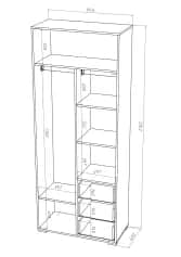 Шкаф для одежды и белья ДЖУНИОР - изображение 3