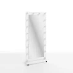 Зеркало ЗЕРКАЛО С ЛАМПОЧКАМИ БОЛЬШОЕ, С ПОЛКОЙ, НА КОЛЕСИКАХ (800*1800 ММ) - изображение 1