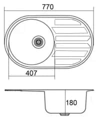 Мойки EMAR, мойка врезная 770*500мм (арт. T7750B) - изображение 3