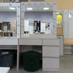 Стол туалетный СТОЛ ТУАЛЕТНЫЙ С ЛАМПОЧКАМИ (ТИП 3) (4ЯЩ.) (1000*420*1780ММ) - изображение 3