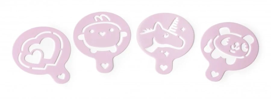 Набор форм для декорирования кофе и выпечки APOLLO Genio "Happy" 4 пр., норма - фото 1