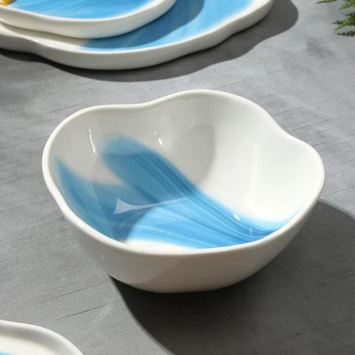 Миска неровный край "Разводы" 17 см  6776542, норма - фото 1