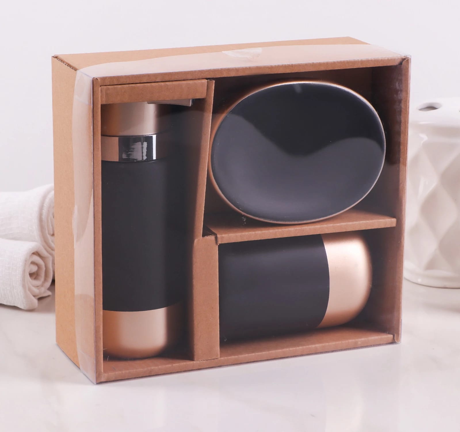 Набор для ванной "Руж" 3 предмета, черный 4694170, норма - фото 2