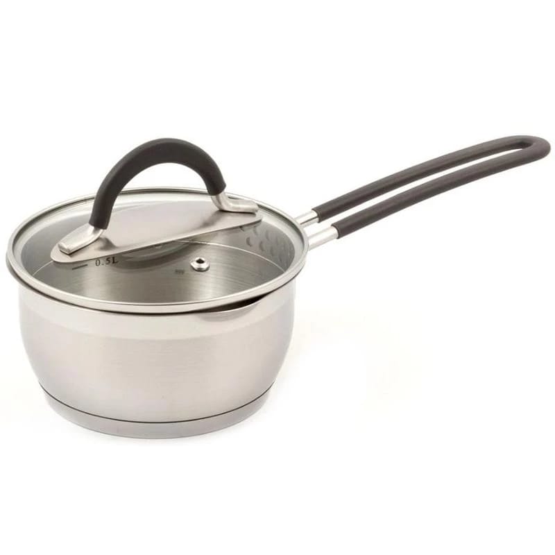 Ковш с 2-мя носиками с крышкой 1,4л "ИДЕАЛ" с силикон. ручками (арт. ID-16K), норма - фото 1