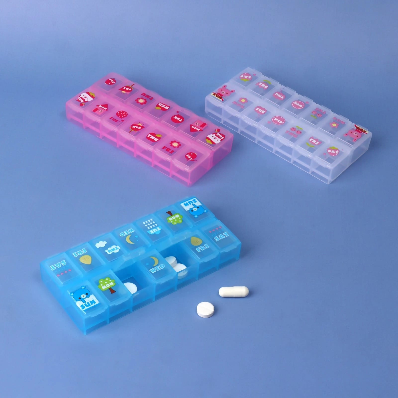 Таблетница 14 секц., 13*6*2 см, МИКС 1527360, норма - фото 3