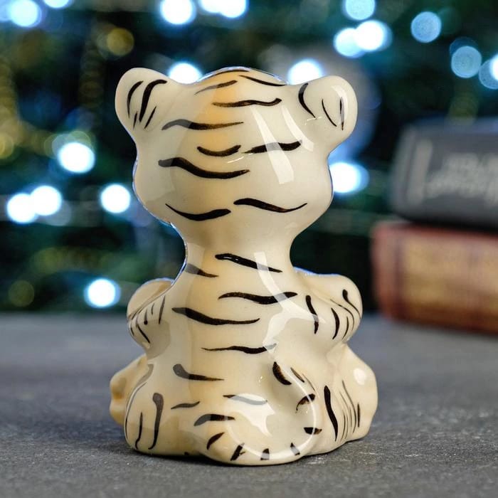 Фигурка "Тигренок" 9,5 см, белый с рыжим 7023231, норма - фото 2