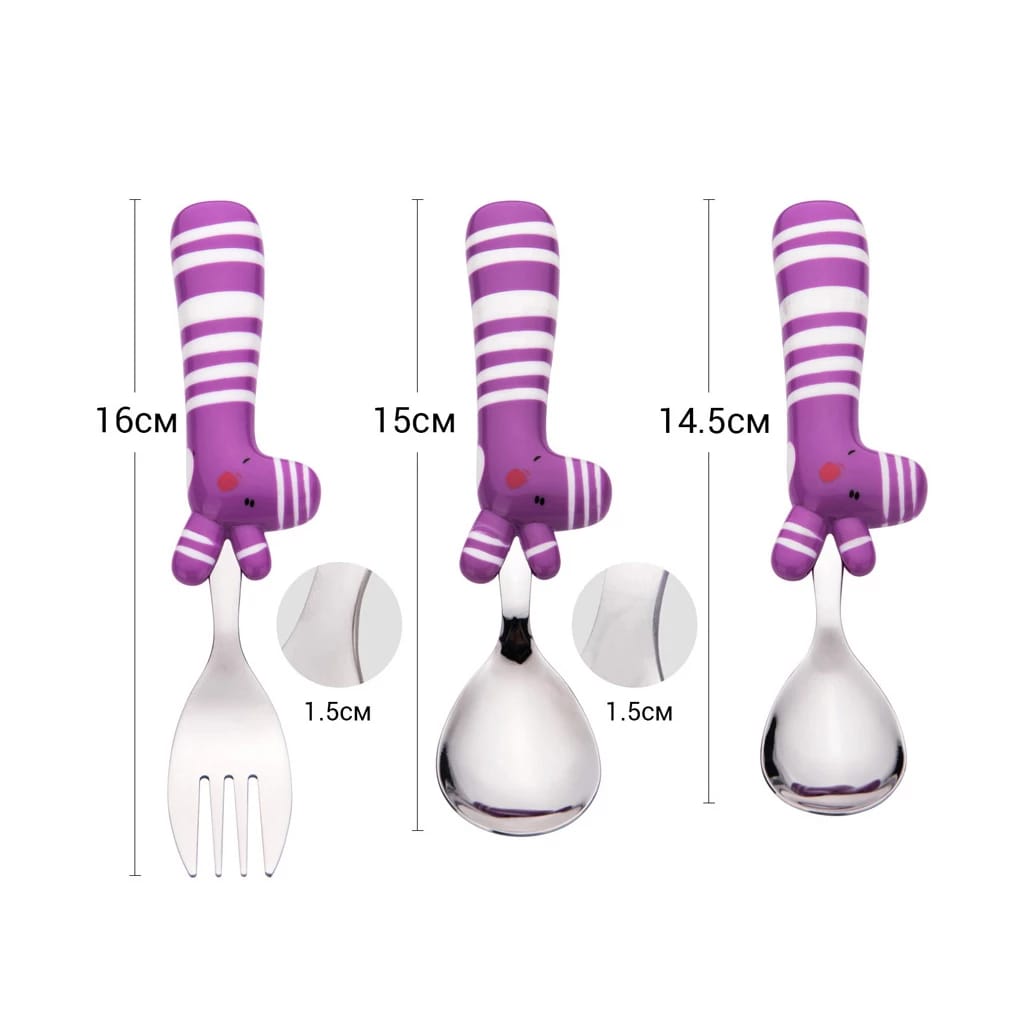 Набор столовых приборов ЗЕБРА 3пр. (нерж.сталь) (арт. 3564), норма - фото 2