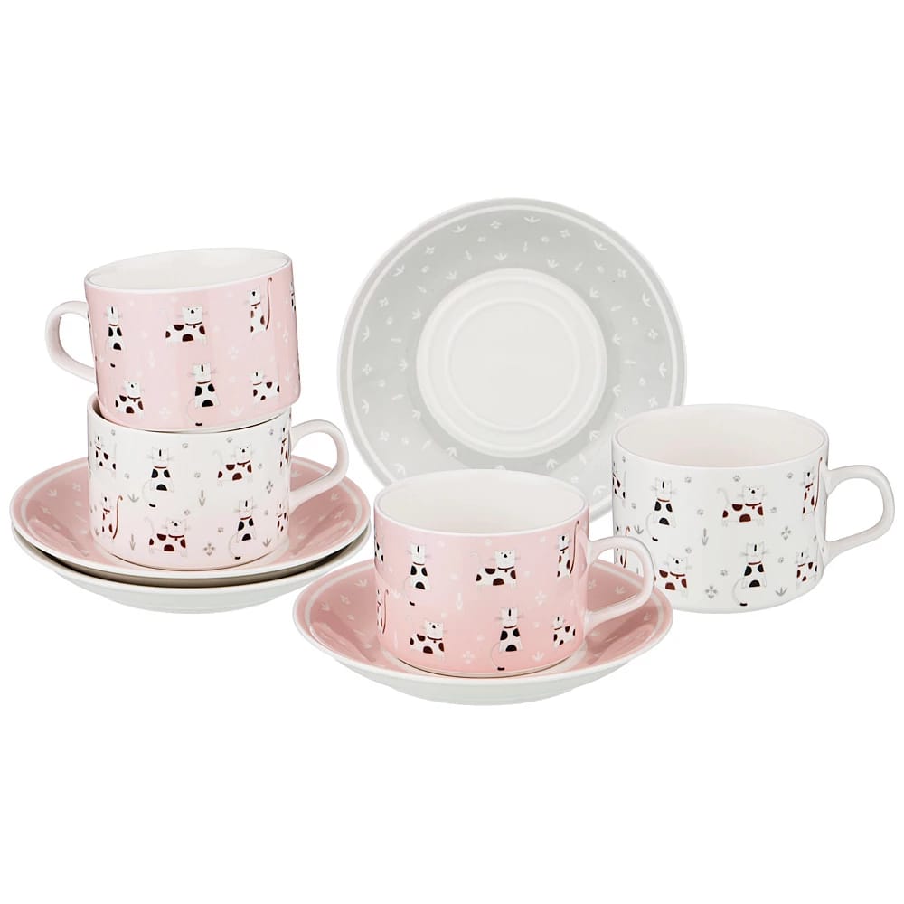 Набор чайный "Котомания" на 4 персоны 8 пр., 250 мл (кор=12наб.) (арт. 151-148), норма - фото 1