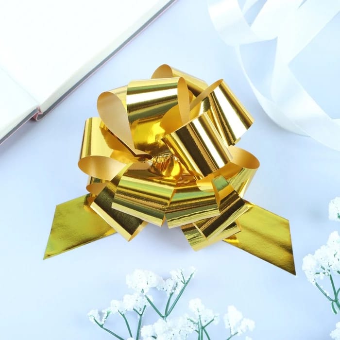 Бант-шар №3 металлик золото 817834, норма - фото 1