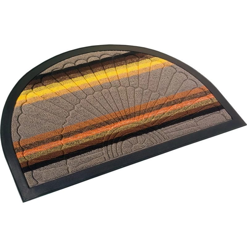 Коврик придверный,"COMFORT" 45*75 см, полукруг "VORTEX", серый, норма - фото 1