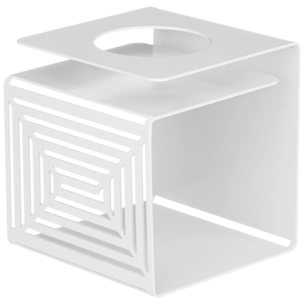 Подсвечник "Лабиринт" 7*7*7,5 см, бел. (арт. 898-175), норма - фото 1