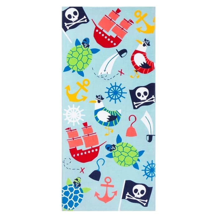Полотенце Love Life "Пираты" 70*140 см, велюр/махра 340гр/м2, 100% хлопок 7364338, норма - фото 1