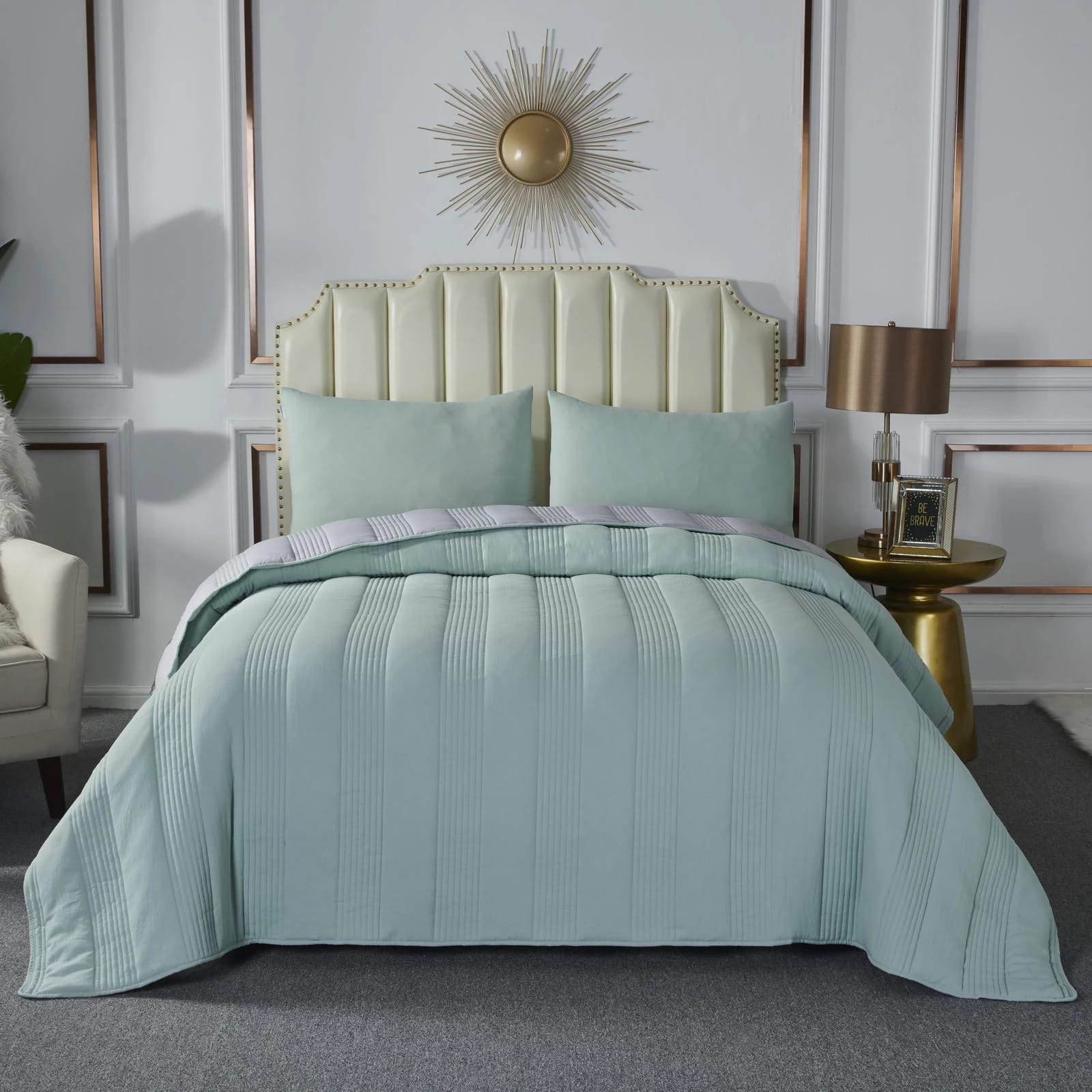 Покрывало Саломея (зеленая) 160х220см., норма - фото 1