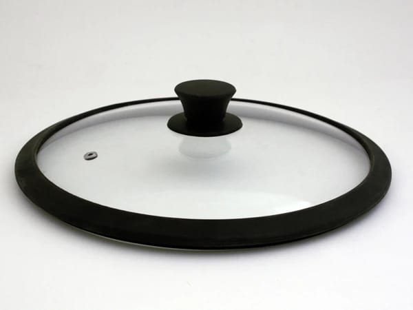 Крышка стеклян. с силикон/обод 24см черная (арт.4824BL), норма - фото 1