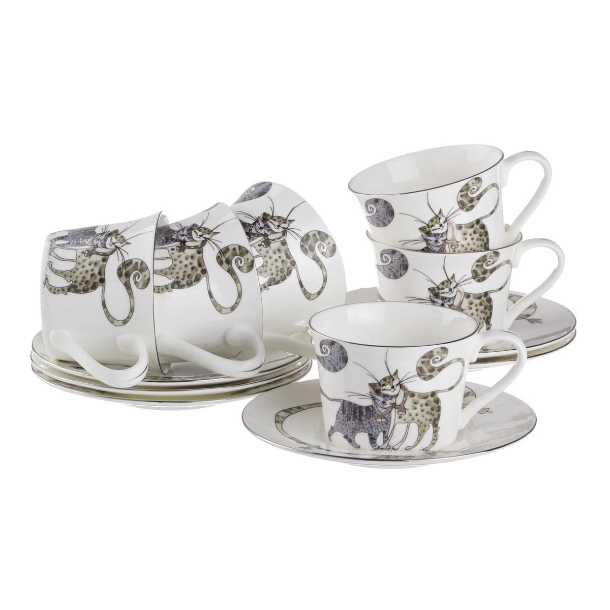 НАБОР ЧАЙНЫЙ "КОТИКИ" НА 6 ПЕРСОН 12 ПР. 200МЛ. (АРТ. 264-296), норма - фото 1