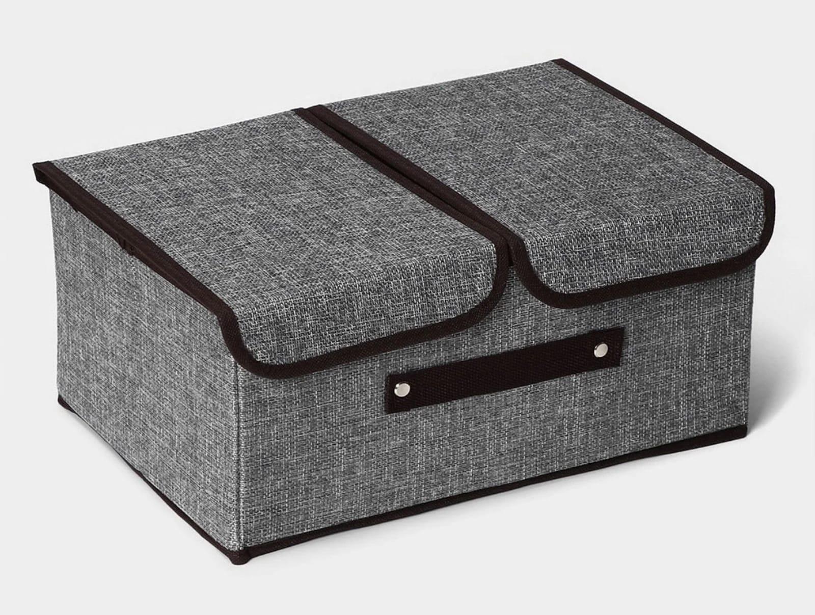 Короб для хранения с двойной крышкой 36х25х16 см "Тэри", цвет серый   5437332, норма - фото 1