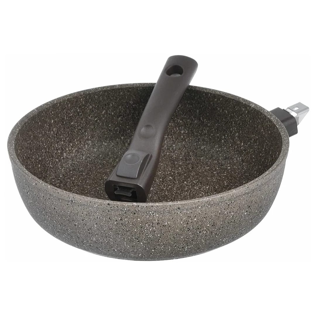 Сотейник TVS ART GRANIT INDUCTION 24см, съемная ручка (арт. ATI-2024), норма - фото 3