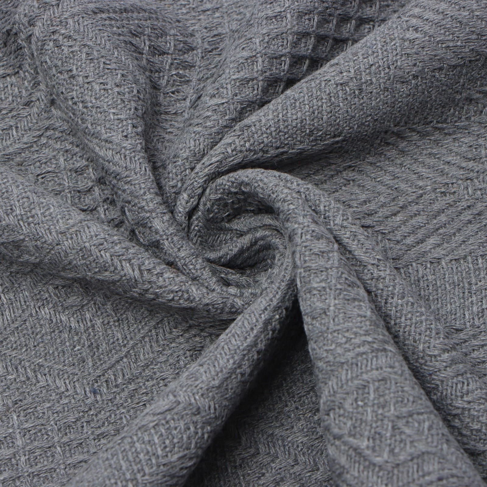 Плед Этель Mosaic 130*180см , цв.темно-серый,80%хлопок, 20% п/э 10285432, норма - фото 2