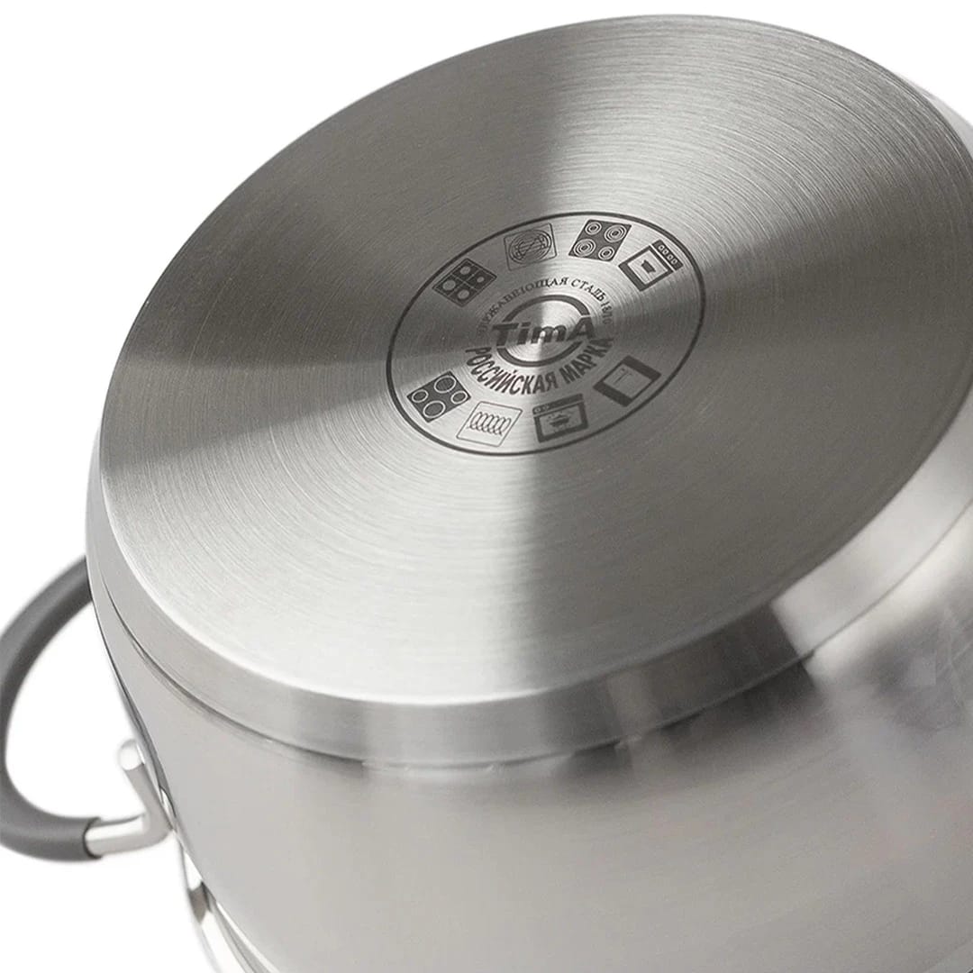 Кастрюля с 2-мя носиками с крышкой 2,8л "ИДЕАЛ" с силикон. ручками (арт. ID-2028), норма - фото 5