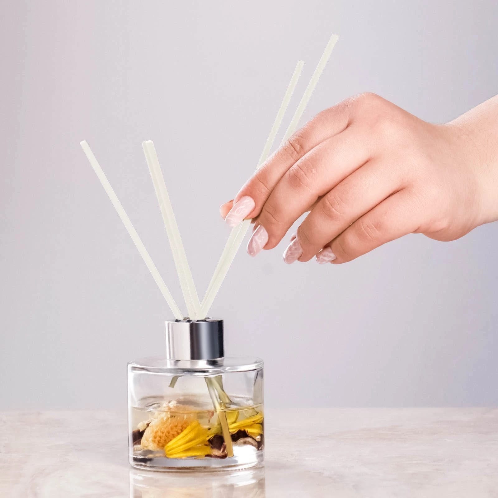 Набор фибровых палочек для ароматического диффузора, 25х0,3 см, 10 штук, белый  7304802, норма - фото 2