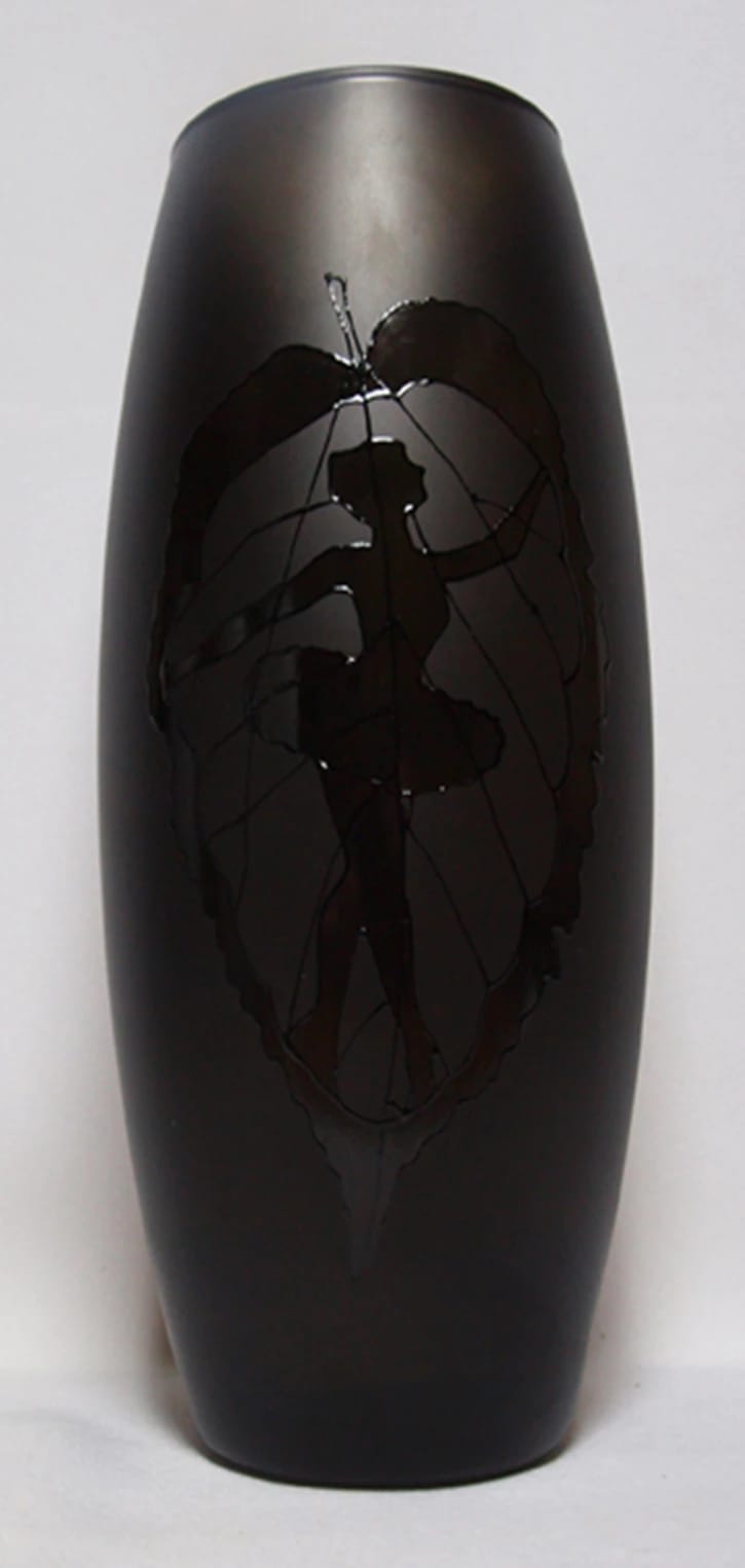 Ваза (цилиндр уз.) h270 декор. стекло (арт. 7855/270/RZ153.1), норма - фото 1